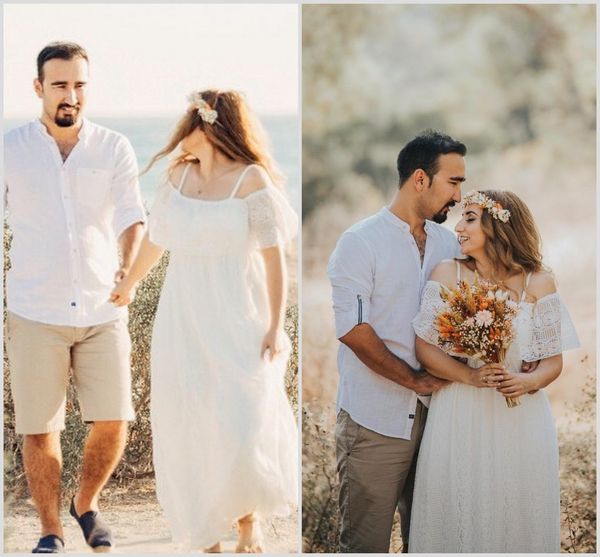 2020 modest simple plus size spaghetti short sleeve a line wedding dresses tulle ruffles wedding gowns ankle length robe de mariée, White
2020 modest simple plus size spaghetti short sleeve a line wedding dresses tulle ruffles wedding gowns ankle length robe de mariée, White