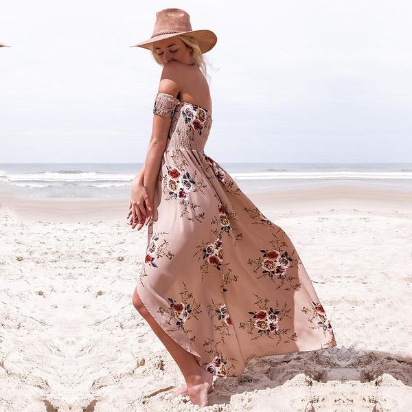 holiday strapless flower dresses women summer floral long dress beach, Black;gray
holiday strapless flower dresses women summer floral long dress beach, Black;gray