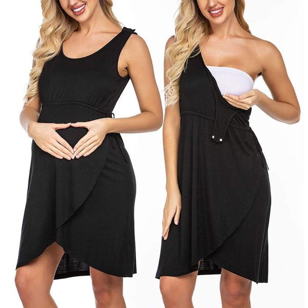 vestido women pregnant maternity dress nursing sleeveless solid breastfeeding summer maternity dress vetement femme ropa mujer, White
vestido women pregnant maternity dress nursing sleeveless solid breastfeeding summer maternity dress vetement femme ropa mujer, White