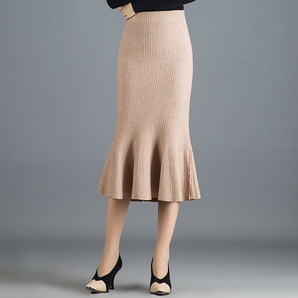 fish tail midi long sweater skirt autumn winter women knitted mermaid skirt vintage slim high waist black/khaki p-386
fish tail midi long sweater skirt autumn winter women knitted mermaid skirt vintage slim high waist black/khaki p-386