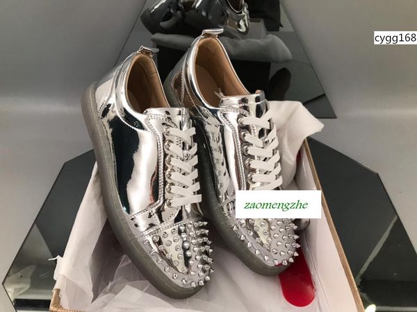 2019 new season red bottom sneakers men women brand shoes spikes flat shoes men high studded rivet trainers male party dress shoes 1, Black
2019 new season red bottom sneakers men women brand shoes spikes flat shoes men high studded rivet trainers male party dress shoes 1, Black