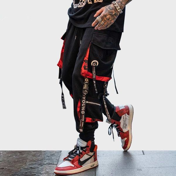 men block hit color pocket track pants male fashion trousers elastic waist hip hop joggers sweatpants streetwear, Black
men block hit color pocket track pants male fashion trousers elastic waist hip hop joggers sweatpants streetwear, Black