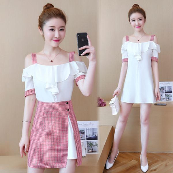 plaid two piece set and skirt slash neck matching sets women 2 sets clothing with skirts ensemble femme deux pieces, White
plaid two piece set and skirt slash neck matching sets women 2 sets clothing with skirts ensemble femme deux pieces, White