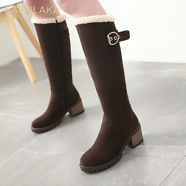 lapolaka new fashion plus size 43 add fur warm winter boots woman shoes plush chunky heels snow boots women shoes woman, Black
lapolaka new fashion plus size 43 add fur warm winter boots woman shoes plush chunky heels snow boots women shoes woman, Black