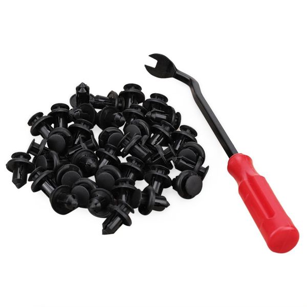 40pcs 10mm push-type plastic bumper fender flare fastener rivet clips and one remove the buckle tool
40pcs 10mm push-type plastic bumper fender flare fastener rivet clips and one remove the buckle tool