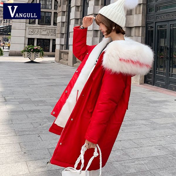 vangull women winter coat big fur collar hooded velvet jacket parka loose long sleeve thick outerwear adjustable belt long coat, Black
vangull women winter coat big fur collar hooded velvet jacket parka loose long sleeve thick outerwear adjustable belt long coat, Black