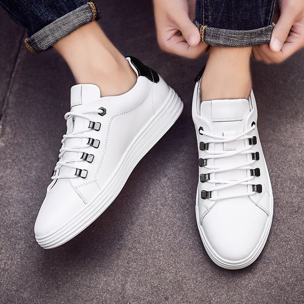 white shoes men's flat 2019 spring low versatile trendy shoes breathable white men's korean-style casual, Black
white shoes men's flat 2019 spring low versatile trendy shoes breathable white men's korean-style casual, Black