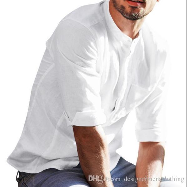 mens spring new shirts solid linen thin breathable casual fashion gentle casual shirts clothes, White;black
mens spring new shirts solid linen thin breathable casual fashion gentle casual shirts clothes, White;black