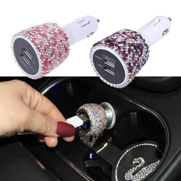 dual usb car charger 3.1a car cigarette lighter crystal diamond universal phone holder usb data line voltage display a30
dual usb car charger 3.1a car cigarette lighter crystal diamond universal phone holder usb data line voltage display a30