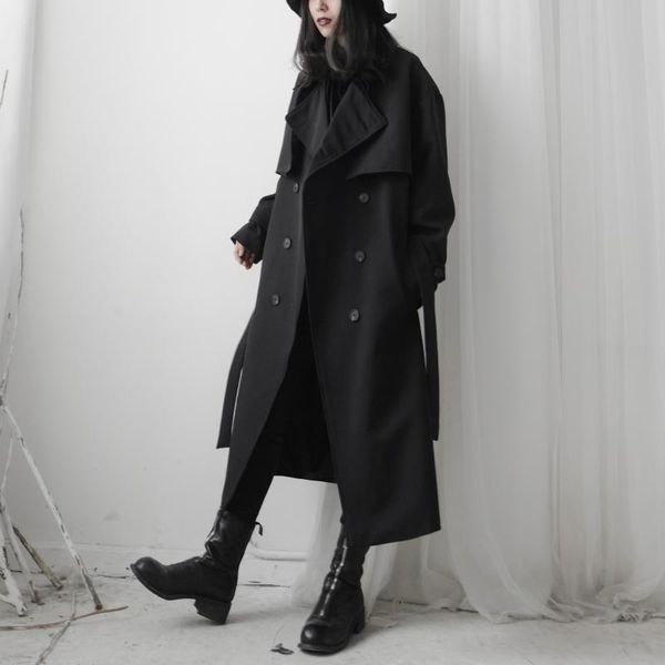 2020 women vintage double breasted sashe long jacket black windbreaker female streetwear hip hop gothic trench coat outerwear, Tan;black
2020 women vintage double breasted sashe long jacket black windbreaker female streetwear hip hop gothic trench coat outerwear, Tan;black