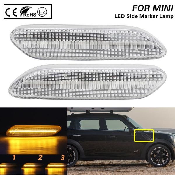 for mini r60 countryman r61 paceman 12-17 led dynamic side marker light turn signal lamp clear lens amber light 2x
for mini r60 countryman r61 paceman 12-17 led dynamic side marker light turn signal lamp clear lens amber light 2x