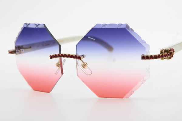 white buffalo horn red diamond glasses rimless red stone sunglasses carved blue red lens designer driving glasses, White;black
white buffalo horn red diamond glasses rimless red stone sunglasses carved blue red lens designer driving glasses, White;black