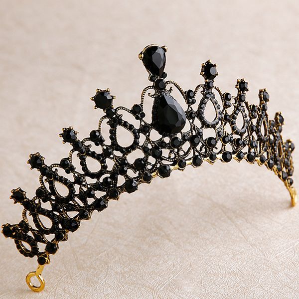 diezi baroque black crystal crown dress party girls tiara bride headband bridal pageant diadem crown wedding hair accessories, White;golden
diezi baroque black crystal crown dress party girls tiara bride headband bridal pageant diadem crown wedding hair accessories, White;golden