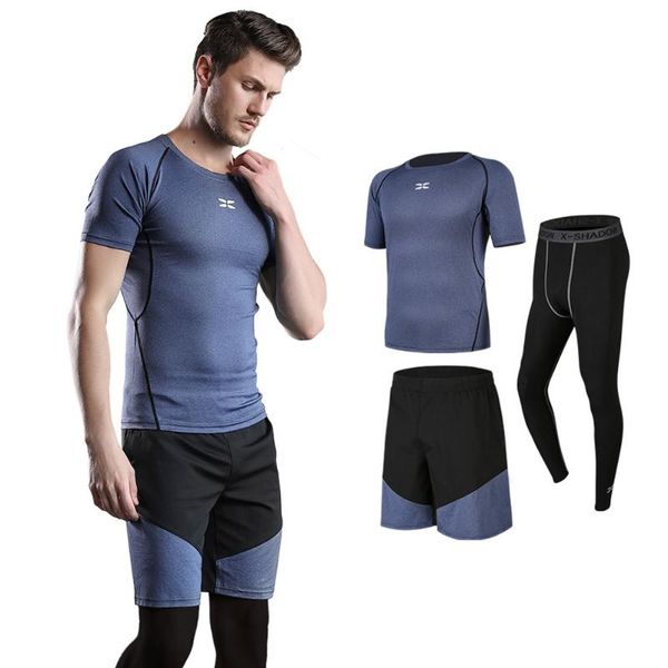 3pcs / sets sports t-shirts men's suits running shrits + sports shorts + men's jogging pants football suit play gym sets new, Black;blue
3pcs / sets sports t-shirts men's suits running shrits + sports shorts + men's jogging pants football suit play gym sets new, Black;blue