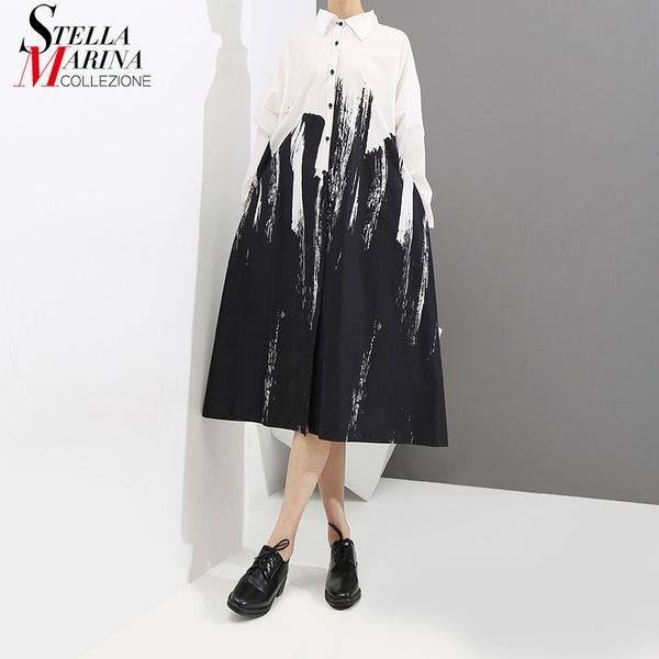 new 2019 women painting style loose black shirt dress long sleeve print female plus size party club wear midi casual dress 3400, Black;gray
new 2019 women painting style loose black shirt dress long sleeve print female plus size party club wear midi casual dress 3400, Black;gray