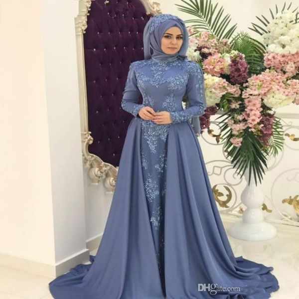 modest arabic saudi muslim high neck prom dresses hijab lace appliques formal evening dresses with detachable skirt long robe formelle noire, Black
modest arabic saudi muslim high neck prom dresses hijab lace appliques formal evening dresses with detachable skirt long robe formelle noire, Black