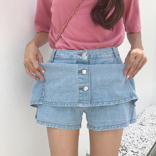 2019 new faldas mujer moda 2019 women high waist a-line denim skirts casual harajuku single-breasted mini skirt jeans skirt, Black
2019 new faldas mujer moda 2019 women high waist a-line denim skirts casual harajuku single-breasted mini skirt jeans skirt, Black