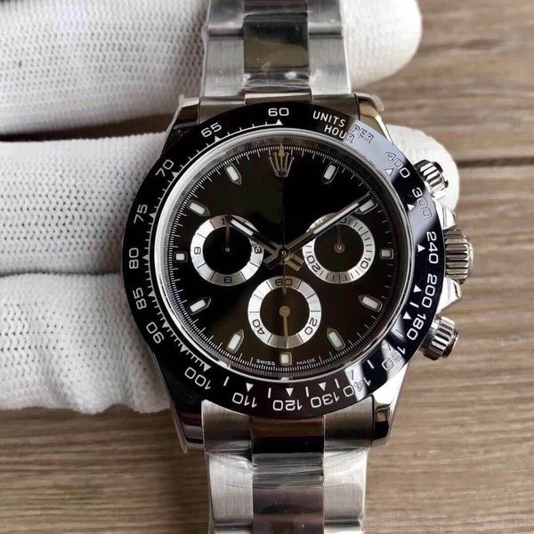 Top luxury brand Mens Mechanical 40mm 116506 116520 116509 116500 Chronograph Swiss CAL.7750 Movement Automatic Mens Watch