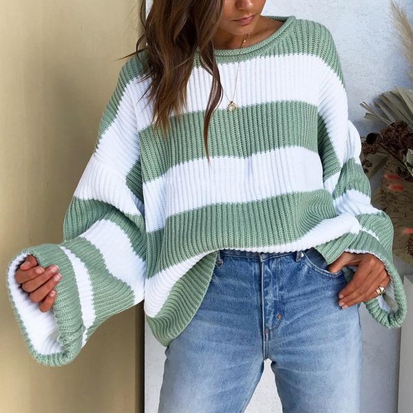 stripe patchwork autumn women knitted pullover sweater o-neck casual oversize jumpers knitwear winter female outwear 2019, White;black
stripe patchwork autumn women knitted pullover sweater o-neck casual oversize jumpers knitwear winter female outwear 2019, White;black