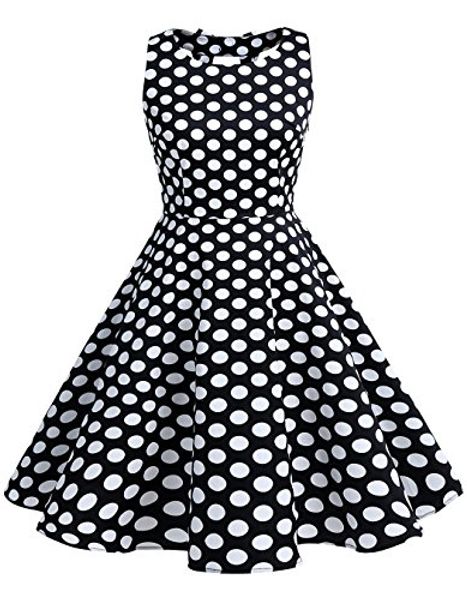 berylove women's vintage 50s polka dot bowknot retro cocktail swing party dress, Black;gray
berylove women's vintage 50s polka dot bowknot retro cocktail swing party dress, Black;gray