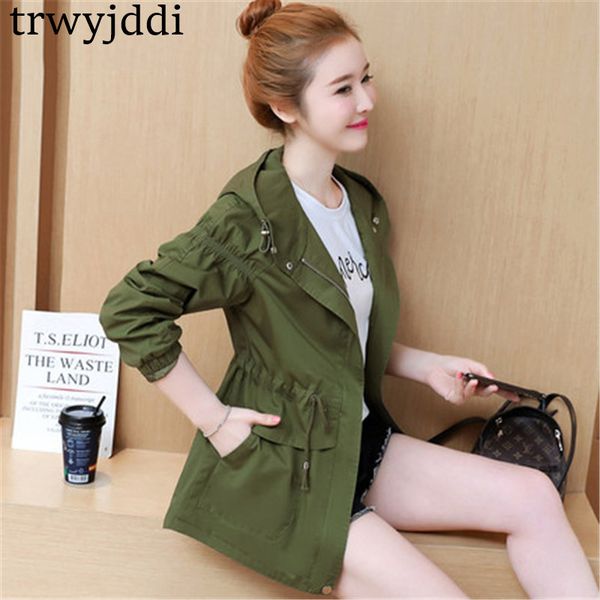 2019 new spring autumn long-sleeved short trench coat female korean hooded loose casual bf windbreaker women outerwear n314, Tan;black
2019 new spring autumn long-sleeved short trench coat female korean hooded loose casual bf windbreaker women outerwear n314, Tan;black