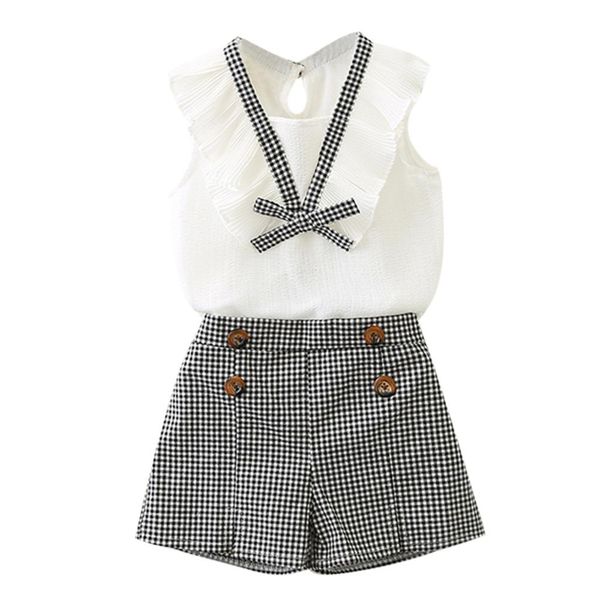 toddler kids baby girls outfits clothes bowknot vest +plaid shorts pants set kids clothes girls conjunto infantil menina, White
toddler kids baby girls outfits clothes bowknot vest +plaid shorts pants set kids clothes girls conjunto infantil menina, White
