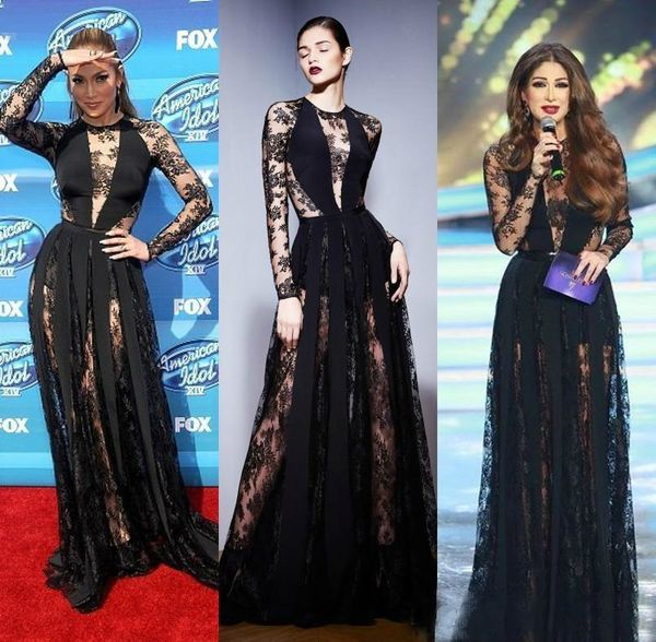 see tough prom dresses long sleeve black lace formal evening gowns a-line jewel neck special occasion party dresses for women celebrity
see tough prom dresses long sleeve black lace formal evening gowns a-line jewel neck special occasion party dresses for women celebrity