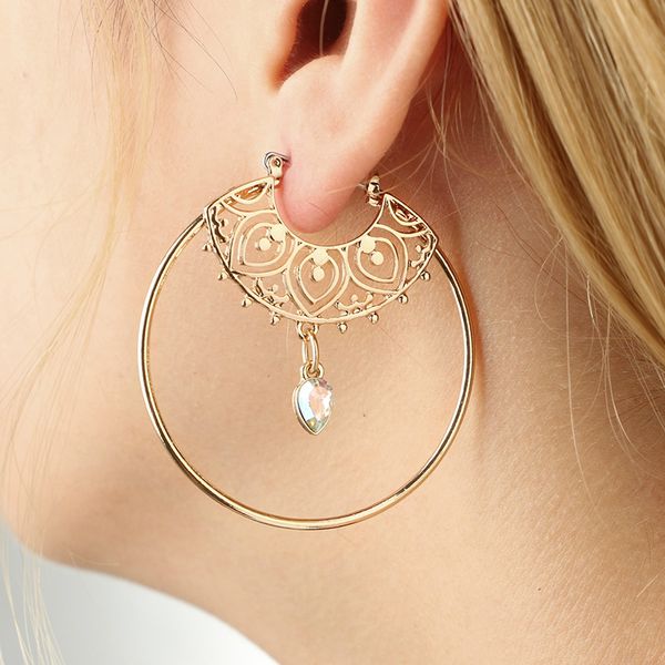 2019 ethnic jewelry swirl hoop earring for women brincos gold color geometric earrings steampunk statement party jewelry o3e776, Golden;silver
2019 ethnic jewelry swirl hoop earring for women brincos gold color geometric earrings steampunk statement party jewelry o3e776, Golden;silver