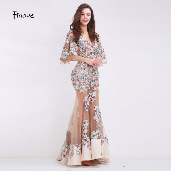 finove 2019 new arrivals beading appliques evening dresses big v-neck mermaid see through tulle floor length long dresses 11185, Black;red
finove 2019 new arrivals beading appliques evening dresses big v-neck mermaid see through tulle floor length long dresses 11185, Black;red