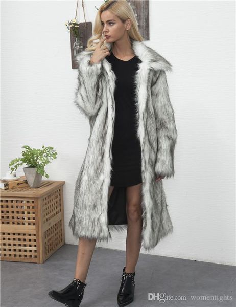 womens winter designer long sleeve open sitich faux female coats fashion casual apparel thick warm fur, Black
womens winter designer long sleeve open sitich faux female coats fashion casual apparel thick warm fur, Black