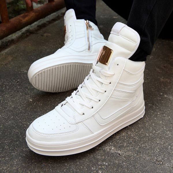 men 's high white shoes 2019 new korean hip-hop casual shoes men white/black fashion lace large size size 39-45
men 's high white shoes 2019 new korean hip-hop casual shoes men white/black fashion lace large size size 39-45