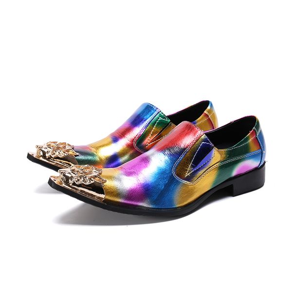 rainbow color fashion genuine leather shoes men pointed iron captoe men casual shoes party wedding daily wear leisure, Black
rainbow color fashion genuine leather shoes men pointed iron captoe men casual shoes party wedding daily wear leisure, Black