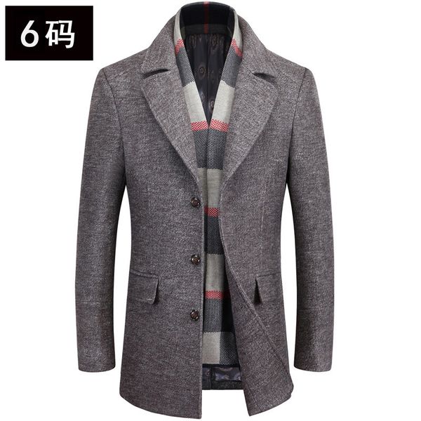 more fashionable men's men's scarf collar wool woolen cloth coat lapels trench coat in the long, Black
more fashionable men's men's scarf collar wool woolen cloth coat lapels trench coat in the long, Black