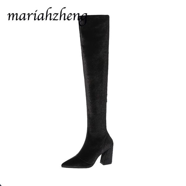 meriahzheng 8.5cm 2020 sexy stretch женщин сапоги толстый бархат сапоги на высоком каблуке толстый каблук указал над коленом lsj, Black
meriahzheng 8.5cm 2020 sexy stretch женщин сапоги толстый бархат сапоги на высоком каблуке толстый каблук указал над коленом lsj, Black