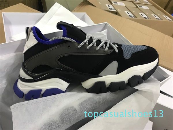 men designer leave trace sneakers leather suede and honeycomb knit sneaker nylon leather vintage trainers fashion luxury men shoes t13, Black
men designer leave trace sneakers leather suede and honeycomb knit sneaker nylon leather vintage trainers fashion luxury men shoes t13, Black