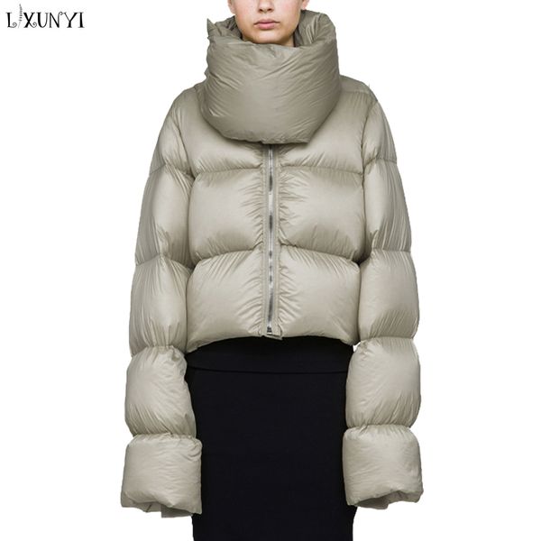 lxunyi 2018 women winter coats fashion slim tuttleneck desiners short white duck down jacket warm snow parkas street outwear, Black 
lxunyi 2018 women winter coats fashion slim tuttleneck desiners short white duck down jacket warm snow parkas street outwear, Black