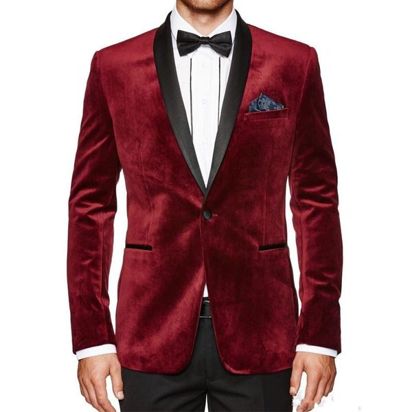 burgundy wedding tuxedos 2019 coat blazer black shawl lapel two piece velvet evening party men suits (jacket + pants), Black;gray
burgundy wedding tuxedos 2019 coat blazer black shawl lapel two piece velvet evening party men suits (jacket + pants), Black;gray