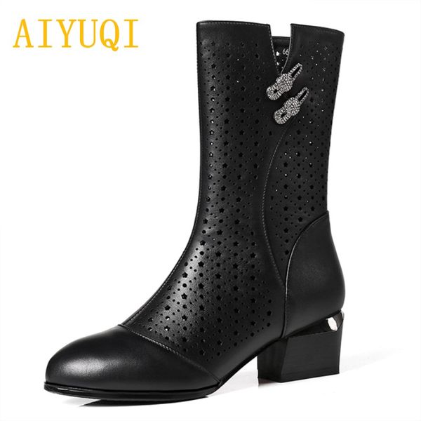 aiyuqi 2019 summer mesh breathable female boots, genuine leather fashion women cool boots, brand shoes women riding boots, Black
aiyuqi 2019 summer mesh breathable female boots, genuine leather fashion women cool boots, brand shoes women riding boots, Black