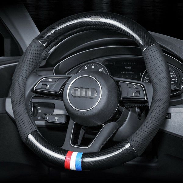 universal for audi series black carbon fiber steering wheel cover size m 38cm
universal for audi series black carbon fiber steering wheel cover size m 38cm