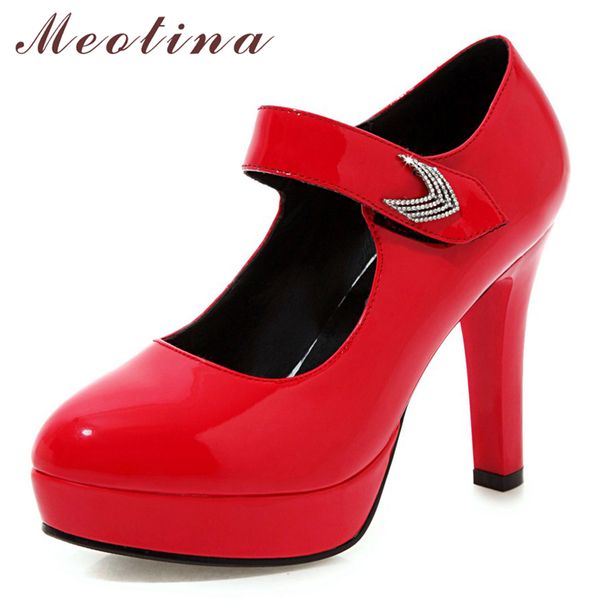 meotina high heels women mary janes shoes crystal platform thick heels wedding shoes super high heel pumps ladies red size 33-43, Black
meotina high heels women mary janes shoes crystal platform thick heels wedding shoes super high heel pumps ladies red size 33-43, Black