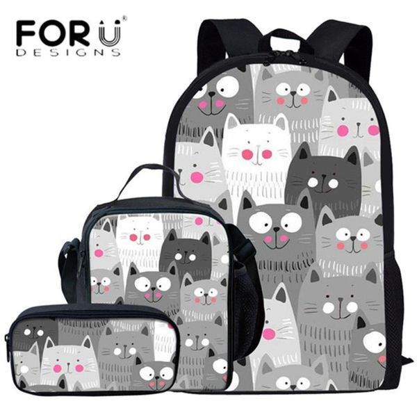 forudesigns cartoon lovely cat print 3pce/set school bags backpack schoolbag for girls boys school satchel book mochila escolar
forudesigns cartoon lovely cat print 3pce/set school bags backpack schoolbag for girls boys school satchel book mochila escolar