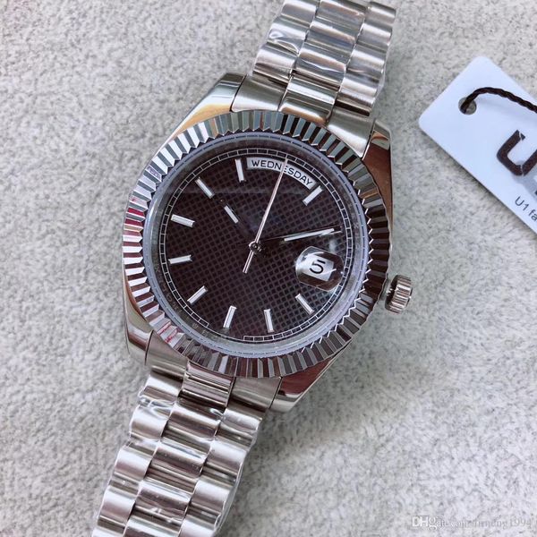 daydate 41 self-winding mechanical movement champagne grid dial fluted bezel concealed folding crown mens watch luminous wristwatches, Slivery;brown
daydate 41 self-winding mechanical movement champagne grid dial fluted bezel concealed folding crown mens watch luminous wristwatches, Slivery;brown