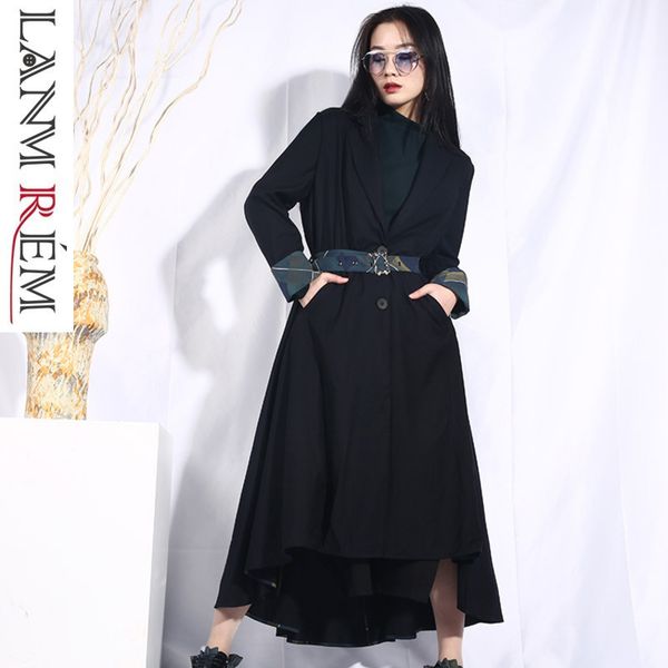 lanmrem 2019 new spring women asymmetric lapel long sleeve striped split joint irregular windbreaker trench fashion coat jo552, Tan;black
lanmrem 2019 new spring women asymmetric lapel long sleeve striped split joint irregular windbreaker trench fashion coat jo552, Tan;black