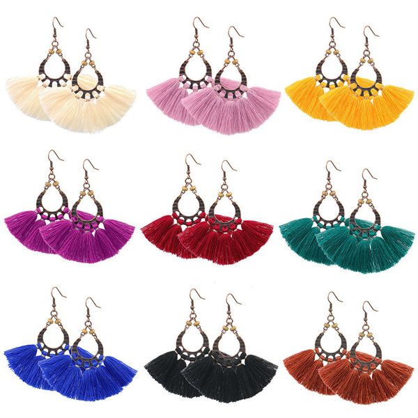 women ethnic style bohemian prsonality long tassel earrings dangle geometric pendant earrings fashion creative earrings jewelry, Silver
women ethnic style bohemian prsonality long tassel earrings dangle geometric pendant earrings fashion creative earrings jewelry, Silver