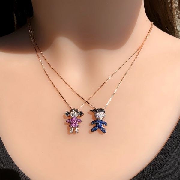 small lovely boy girl pendant necklaces full paved red blue cubic zirconia gold color chain cute kid choker necklace women gift, Silver
small lovely boy girl pendant necklaces full paved red blue cubic zirconia gold color chain cute kid choker necklace women gift, Silver