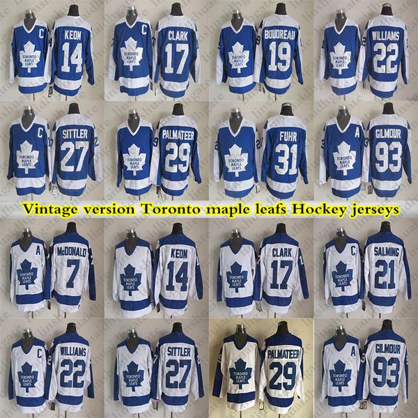 toronto maple leafs vintage version hockey jersey 17 clark 93 gilm0ur 14 keon 31 fuhr 19 boudreau 22 williams jerseys, Black;red
toronto maple leafs vintage version hockey jersey 17 clark 93 gilm0ur 14 keon 31 fuhr 19 boudreau 22 williams jerseys, Black;red
