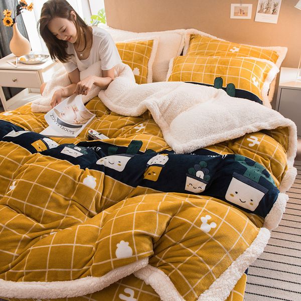 winter cute cartoon pattern milk velvet sheets quilt cover four-piece thickened lamb velvet comfortable warm bedding
winter cute cartoon pattern milk velvet sheets quilt cover four-piece thickened lamb velvet comfortable warm bedding