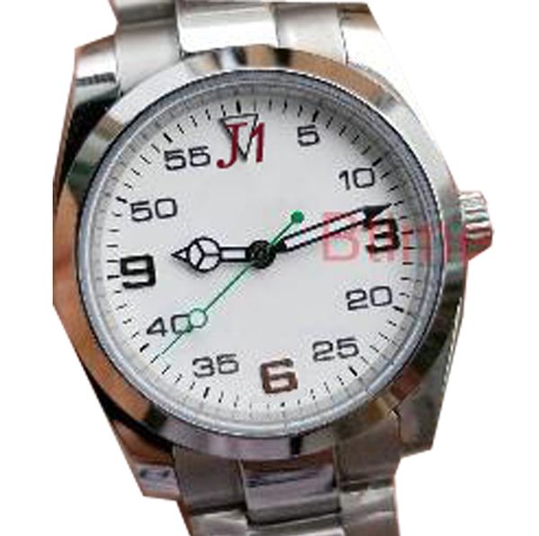 39mm outdoor automatic 2813 movement mens watches white dial folding buckle hardles stainless steel arabic numerals markers wristwatches, Slivery;brown
39mm outdoor automatic 2813 movement mens watches white dial folding buckle hardles stainless steel arabic numerals markers wristwatches, Slivery;brown