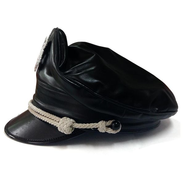 golden cap with badge big hat military leather caps performance captain security uniform hat, Blue;gray
golden cap with badge big hat military leather caps performance captain security uniform hat, Blue;gray
