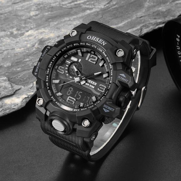 ohsen digital quartz waterproof men watch black dual time man outdoor sport watch relogio masculino silicone fashion male clock, Slivery;brown
ohsen digital quartz waterproof men watch black dual time man outdoor sport watch relogio masculino silicone fashion male clock, Slivery;brown